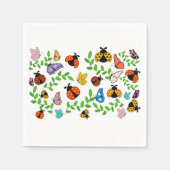 Serviette En Papier Lady Lovebug et la fête des papillons (Devant)