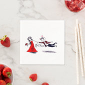 Serviette En Papier Lady Pulling Mari drôle Mariage (En situation)