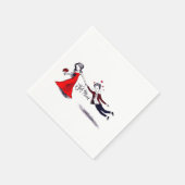 Serviette En Papier Lady Pulling Mari drôle Mariage (Coin)