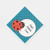 Serviette En Papier Ladybug et Pois personnalisés (Coin)