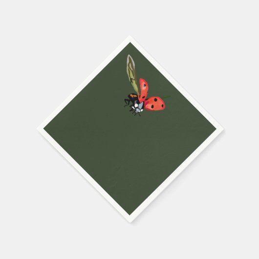 Serviette En Papier Ladybug Fly (Coin)