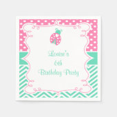 Serviette En Papier Ladybug Ladybird Birthday Party (Devant)
