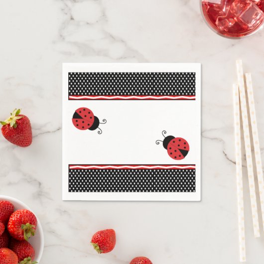 Serviette En Papier Ladybug Napkins (En situation)