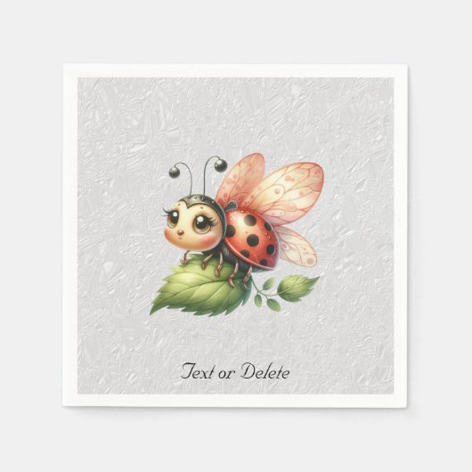 Serviette En Papier Ladybug Napkins (Devant)