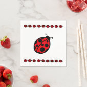 Serviette En Papier Ladybug Napkins (En situation)