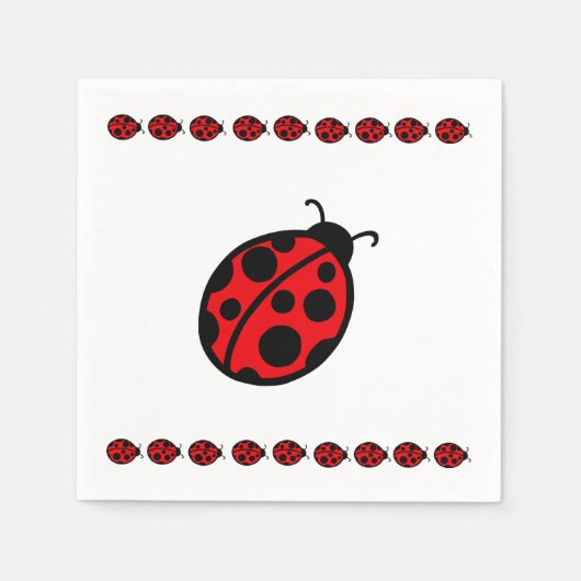 Serviette En Papier Ladybug Napkins (Devant)