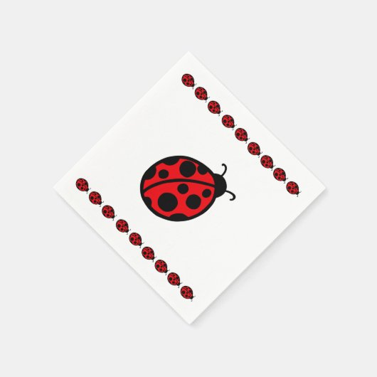 Serviette En Papier Ladybug Napkins (Coin)