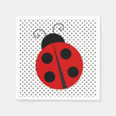 Serviette En Papier Ladybug Pois Design Paper Napkins (Devant)