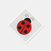 Serviette En Papier Ladybug Pois Design Paper Napkins (Coin)
