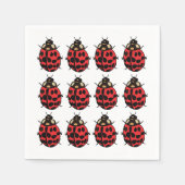Serviette En Papier Ladybug Red Black Insect Ladybug (Devant)