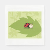 Serviette En Papier Ladybug Sur Les Naples En Papier Feuille (Devant)