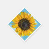 Serviette En Papier Ladybug Sur Un Tournesol (Coin)
