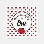 Serviette En Papier Ladybugs rétro pois plaques de papier serviettes (Devant)