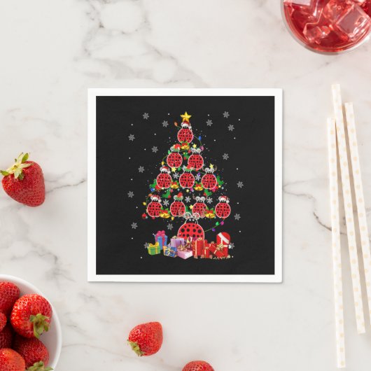 Serviette En Papier Ladybugs Tree Funny Santa ELF (En situation)