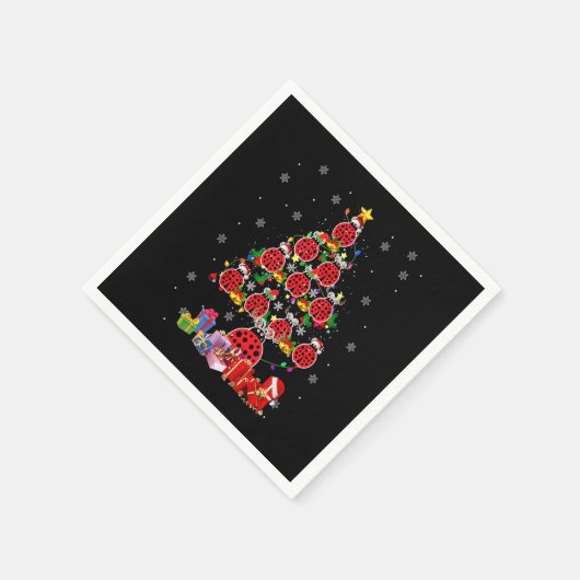 Serviette En Papier Ladybugs Tree Funny Santa ELF (Coin)