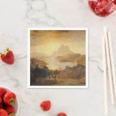 Serviette En Papier Lago di Lugano - Albert Zimmermann (En situation)