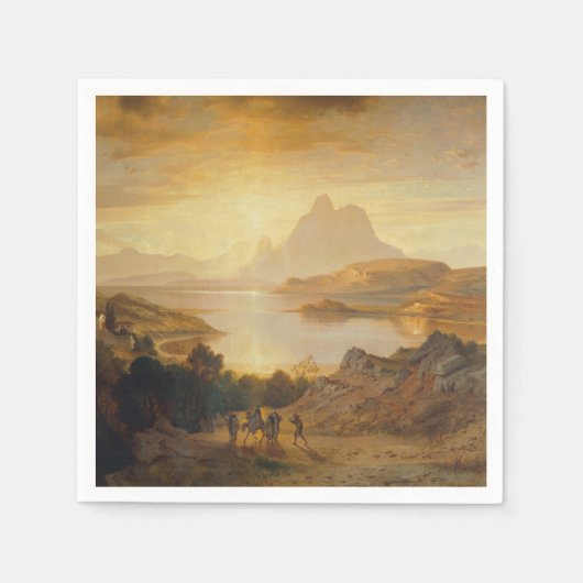Serviette En Papier Lago di Lugano - Albert Zimmermann (Devant)