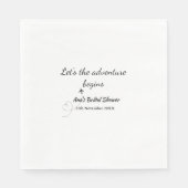 Serviette En Papier laisse l'aventure débuter nuptiale douche ajouter (Devant)