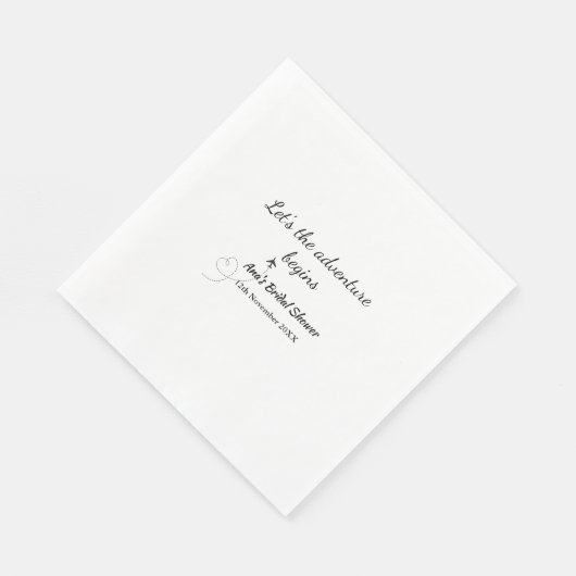 Serviette En Papier laisse l'aventure débuter nuptiale douche ajouter (Coin)