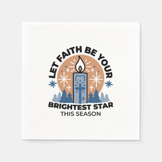 Serviette En Papier Laisser la foi briller : Thème hiver (Devant)