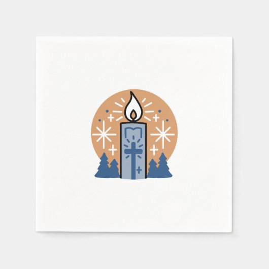 Serviette En Papier Laisser la foi briller : Thème hiver (Devant)