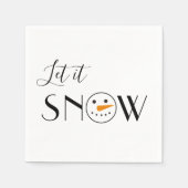 Serviette En Papier Laisser la neige Snowman simple (Devant)