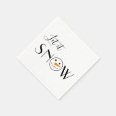 Serviette En Papier Laisser la neige Snowman simple (Coin)