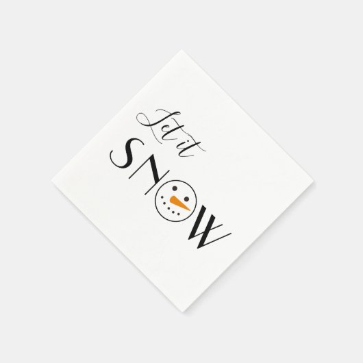Serviette En Papier Laisser la neige Snowman simple (Coin)