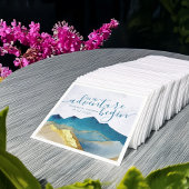 Serviette En Papier Laisser l'aventure commencer Blue Gold Mountain Ma