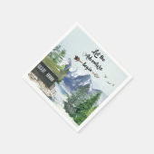 Serviette En Papier Laisser l'aventure commencer l'aquarelle rustique (Coin)