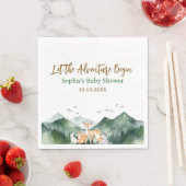 Serviette En Papier Laisser l'aventure commencer le Baby shower des bo (En situation)