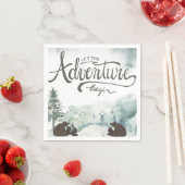 Serviette En Papier Laisser l'aventure commencer les ours de bois (En situation)