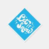 Serviette En Papier Laisser neiger hiver design (Coin)