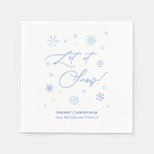 Serviette En Papier Laisser neiger Noël fête (Devant)