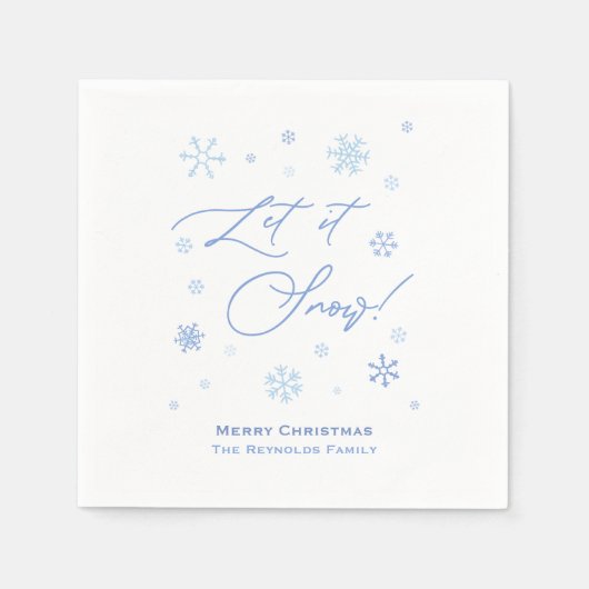 Serviette En Papier Laisser neiger Noël fête (Devant)