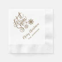 Laisser neiger personnalisées serviettes de Noël O