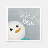 Serviette En Papier Laisser neiger Snowman (Devant)