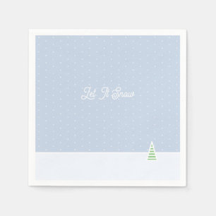 Serviette En Papier Laisser neiger un arbre d'hiver minuscule Ice Blue