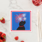 Serviette En Papier Laissez Freedom Ring Black Dog Cocktail Napkins (En situation)
