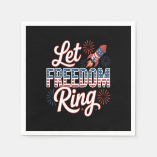 Serviette En Papier Laissez Freedom Ring Drôle Citation