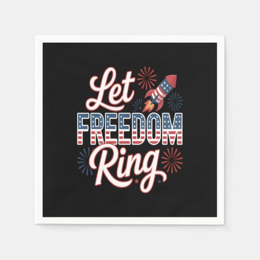 Serviette En Papier Laissez Freedom Ring Drôle Citation (Devant)