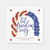 Serviette En Papier Laissez la liberté tourner | Parti du 4 juillet (Devant)