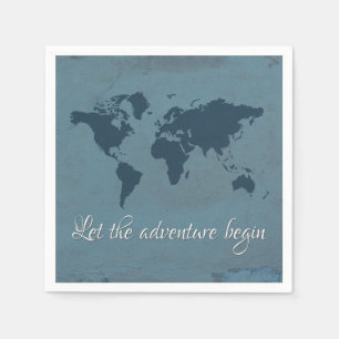Serviette En Papier Laissez l'aventure commencer