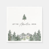 Serviette En Papier Laissez L'Aventure Commencer Le Baby shower Des Ga (Devant)