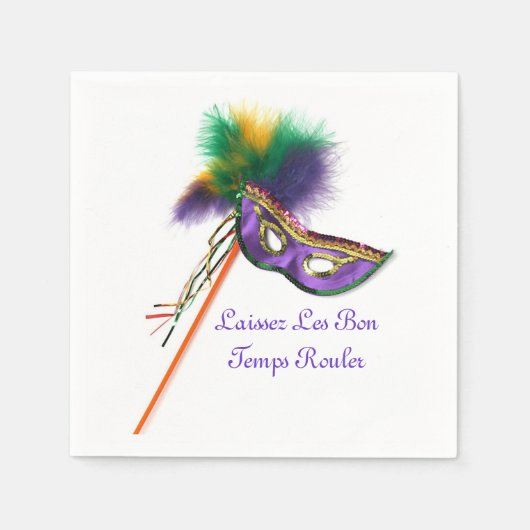 Serviette En Papier Laissez Les Bon Temps Rouler ! (Devant)