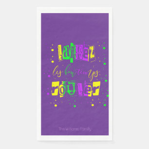 Serviette En Papier Laissez les bons temps rouler Typographie Mardi Gr