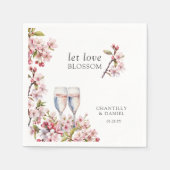 Serviette En Papier Laissez Love Blossom Rose Cherry Tree Flowers Mari (Devant)