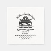 Serviette En Papier laissez notre aventure commencer mariage rustique (Devant)