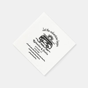 Serviette En Papier laissez notre aventure commencer mariage rustique