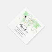 Serviette En Papier "Laissons Commencer L'Aventure !" Baby shower Cart (Coin)
